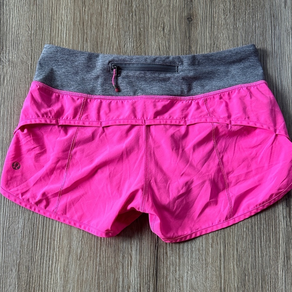 lululemon athletica Pink and Gray Women's Athletic Shorts - Picture 4 of 6